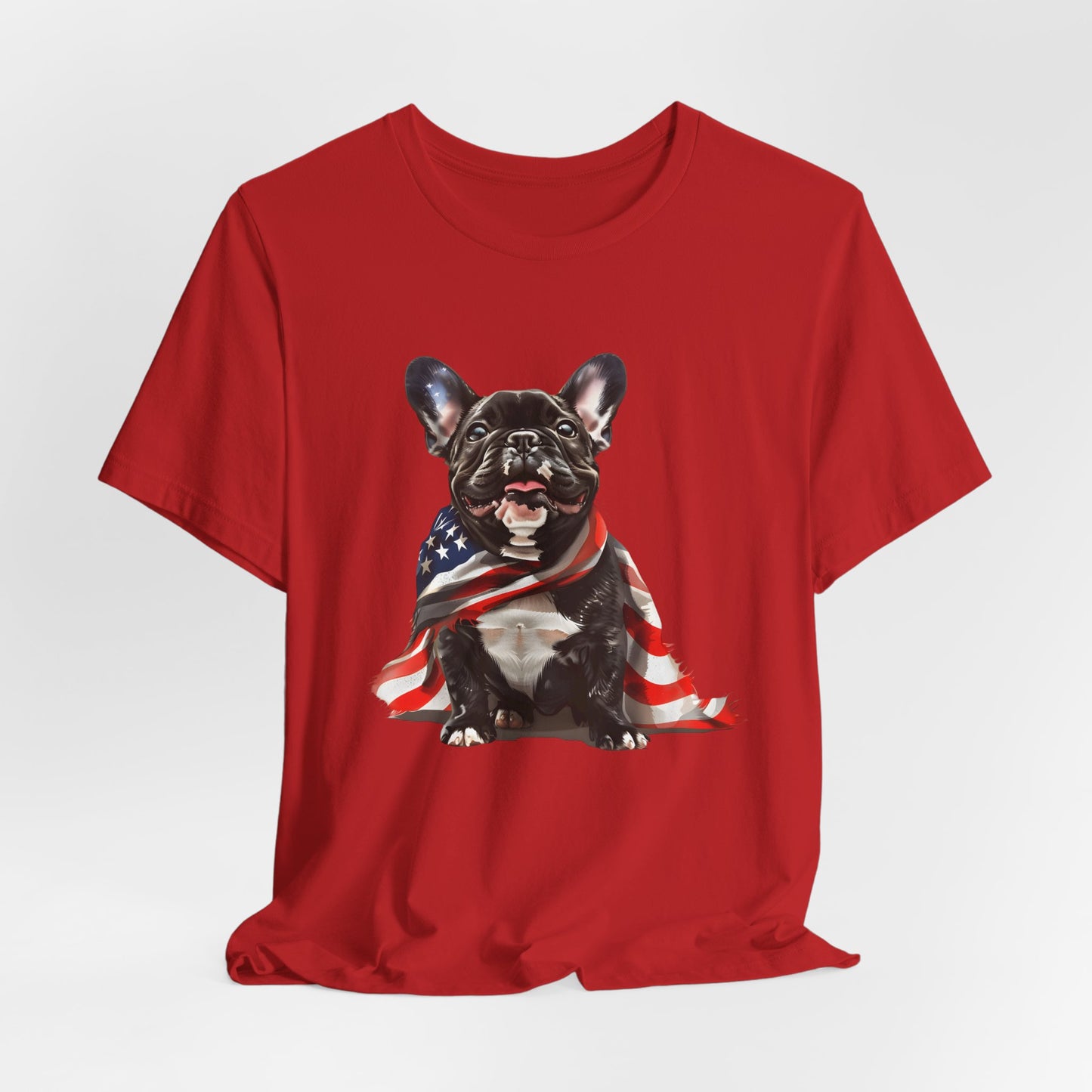 Patriotic French Bulldog Unisex T-Shirt