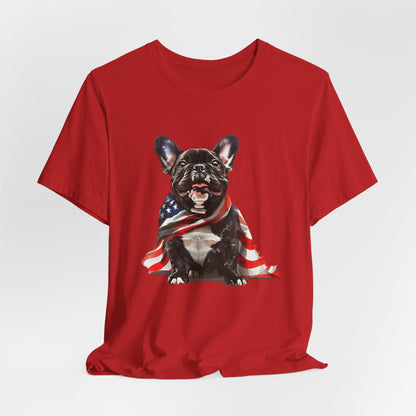 Patriotic French Bulldog Unisex T-Shirt