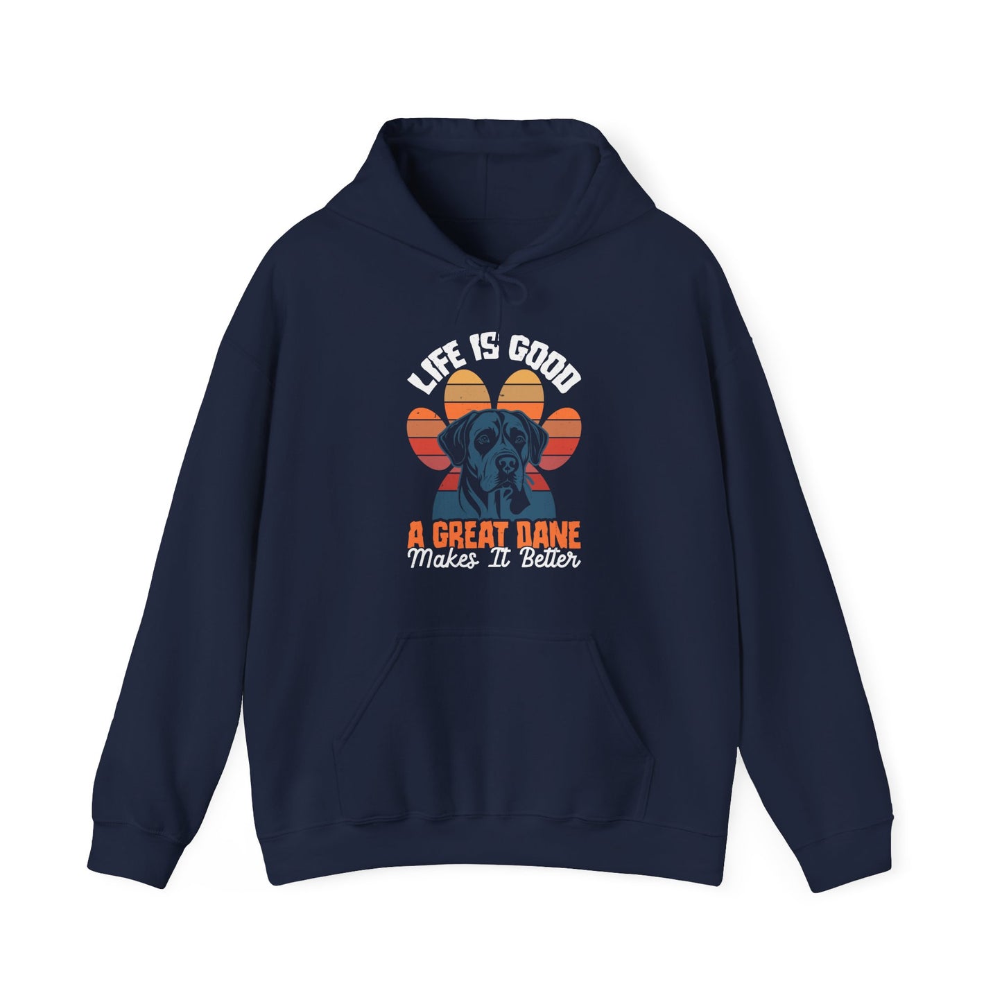 Great Dane Life Hoodie | Retro Sunset Dog Lover Gift