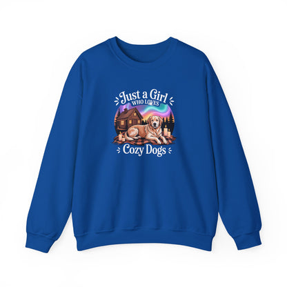 Cozy Dog Girl Sweatshirt | Golden Retriever Lover Gift