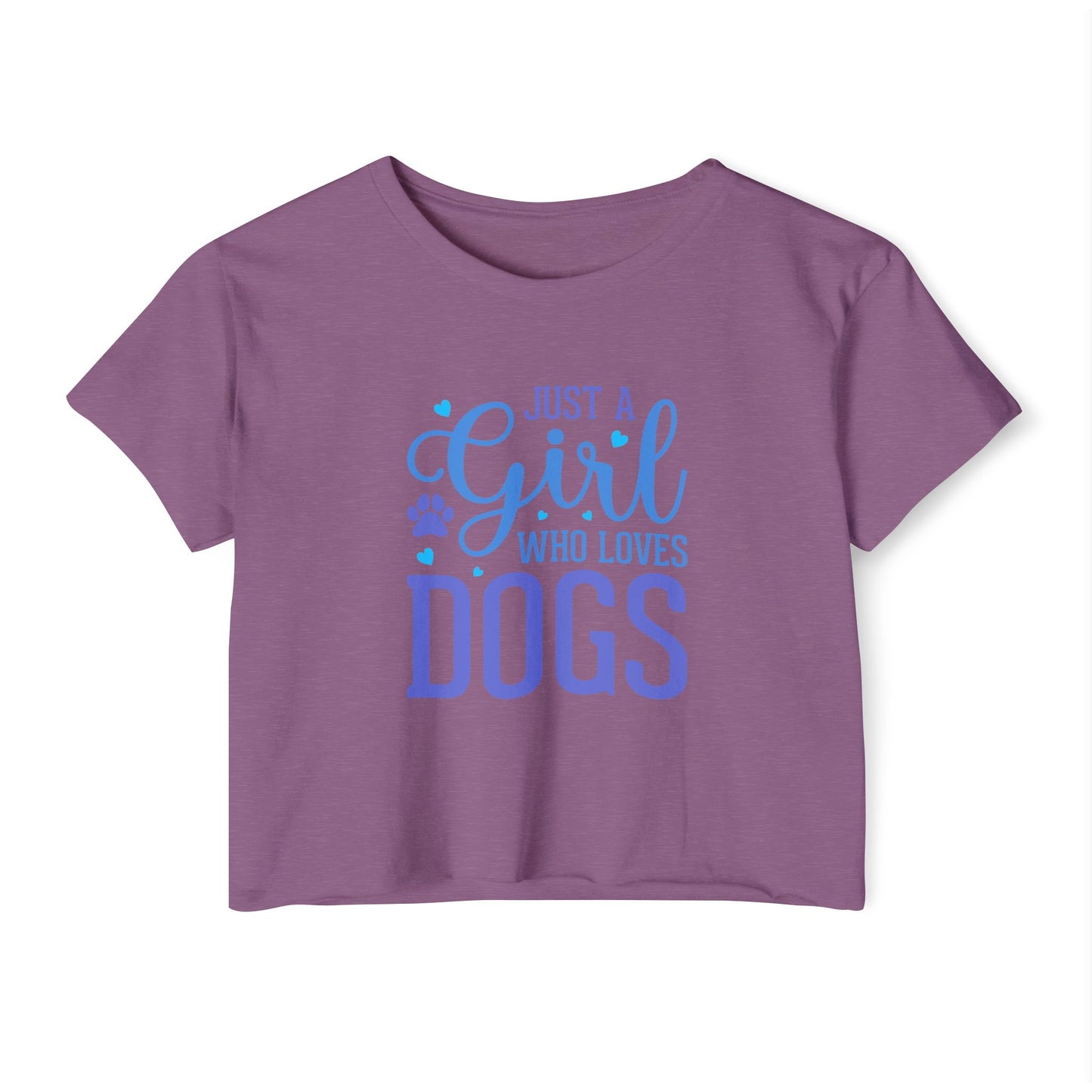 Just a Girl Who Loves Dogs Crop Top – Cute Dog Lover Shirt