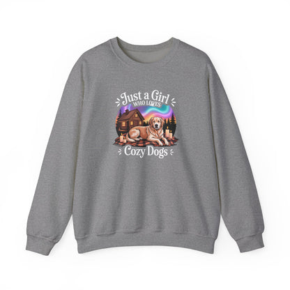 Cozy Dog Girl Sweatshirt | Golden Retriever Lover Gift