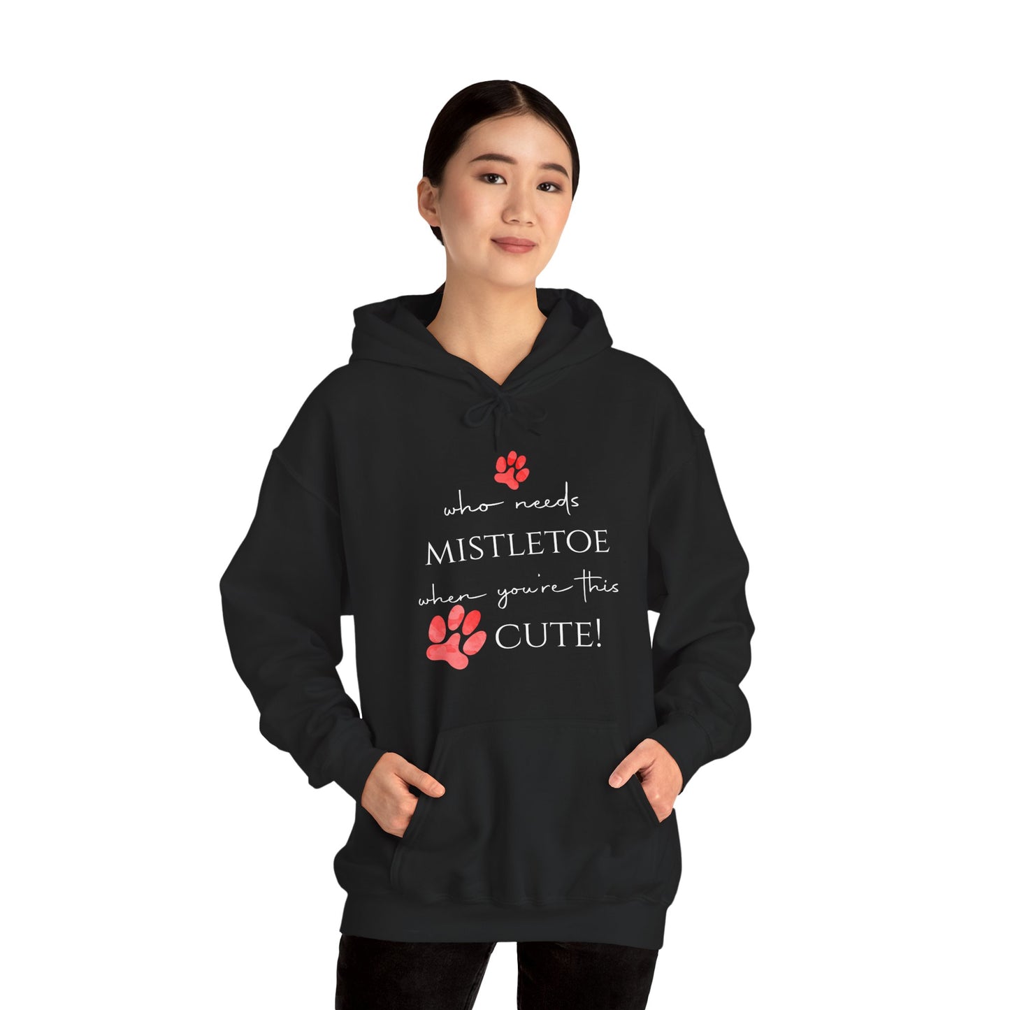 Cute & Cozy Paw Print Holiday Hoodie
