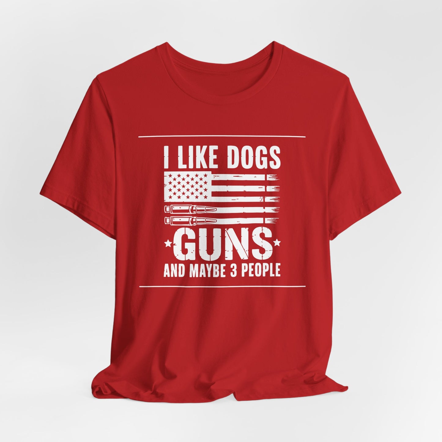 "Dogs, Guns & 3 People" Unisex T-Shirt –  Patriotic Tee