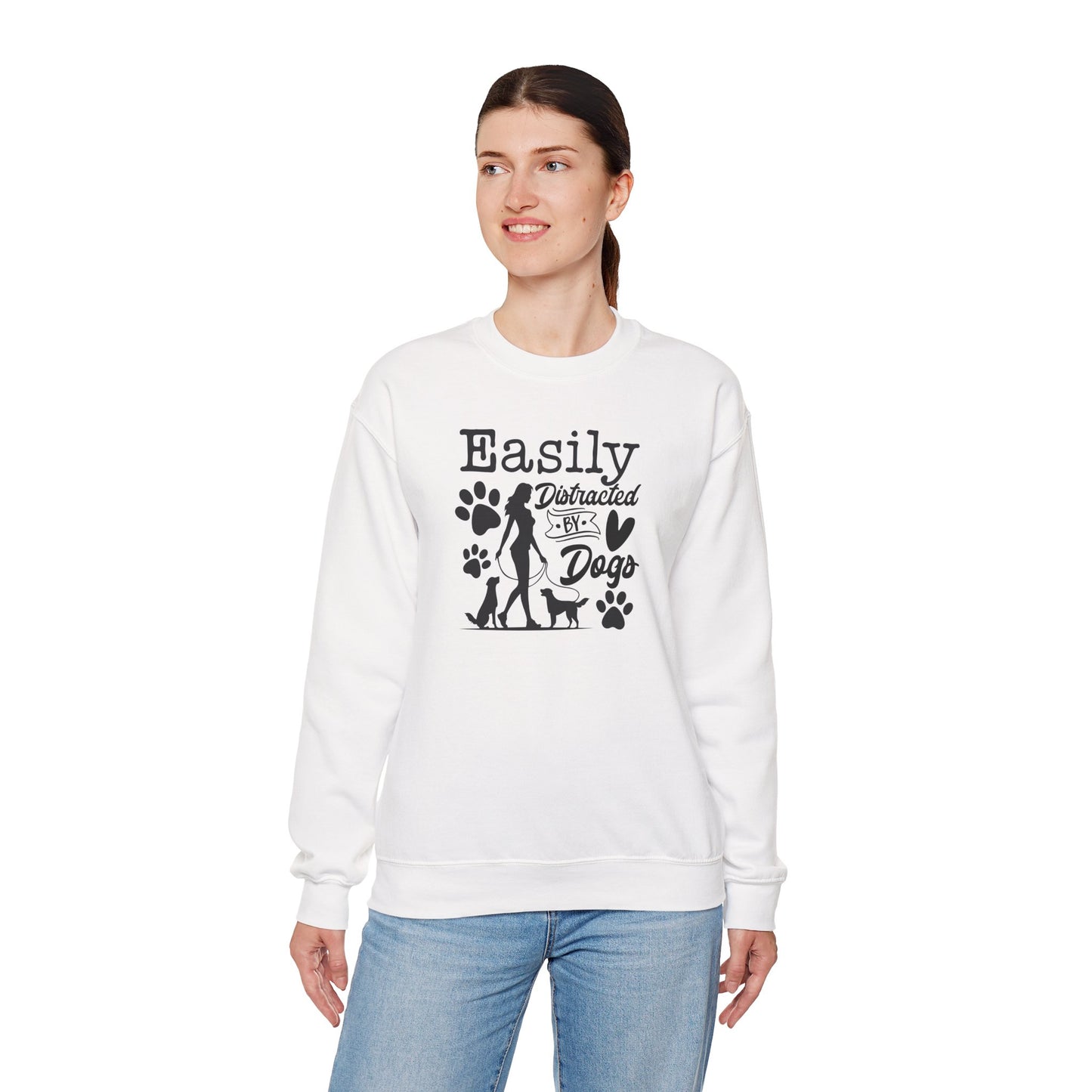 "Easily Distracted By Dogs" Unisex Sweatshirt