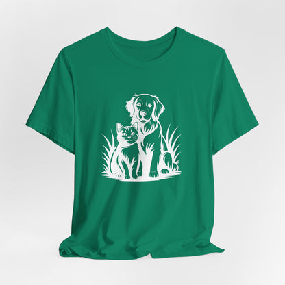 Modern Monochrome Pet Lovers T-Shirt