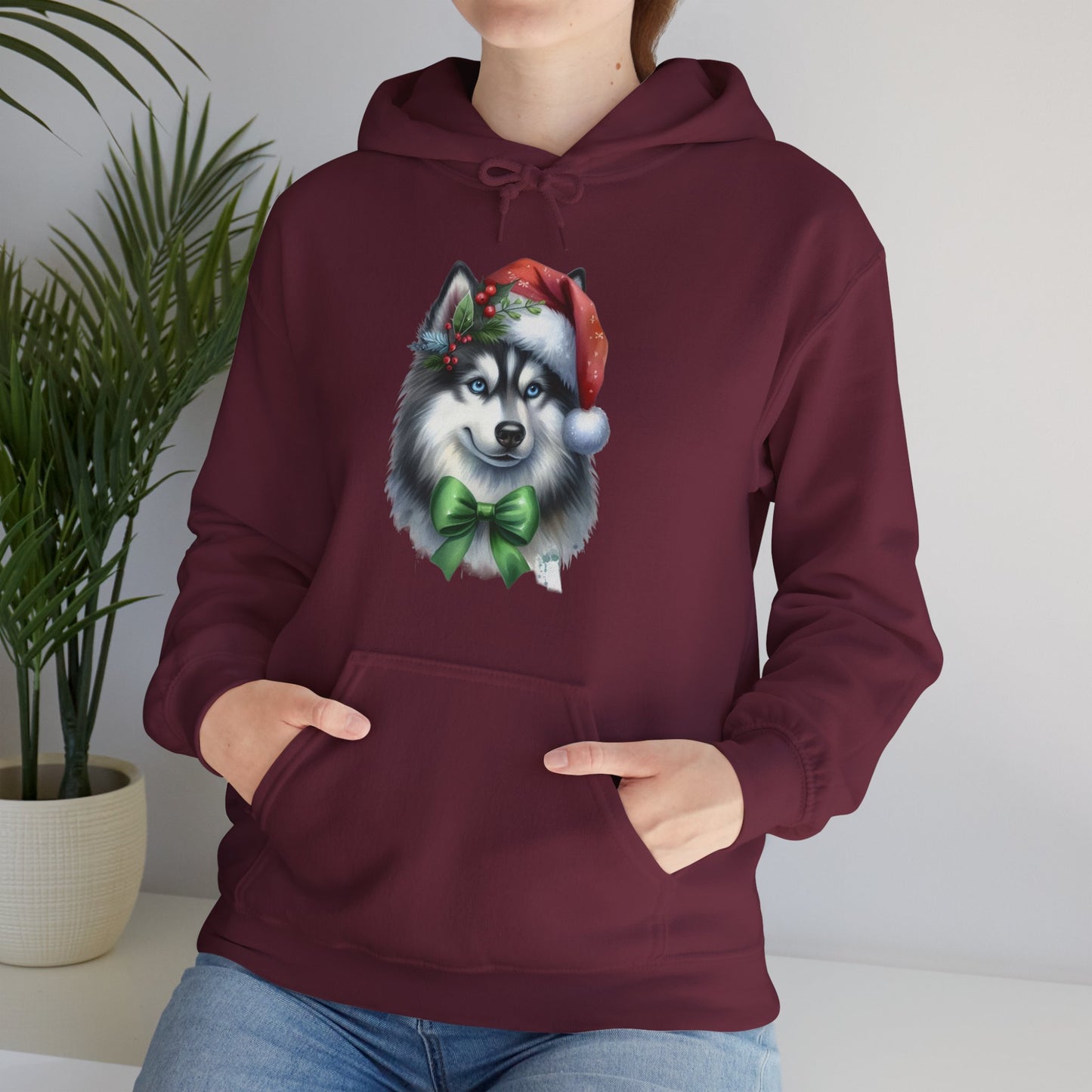 Husky Santa Hoodie | Festive Christmas Dog Sweater