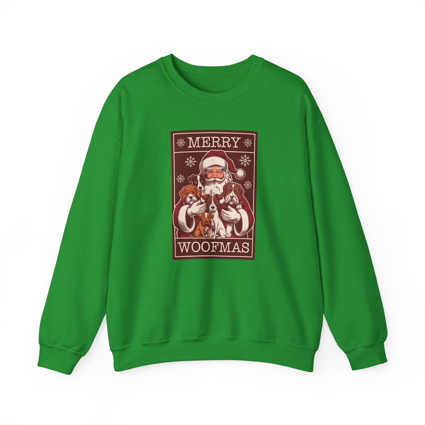 Merry Woofmas Santa Dog Unisex Christmas Sweatshirt