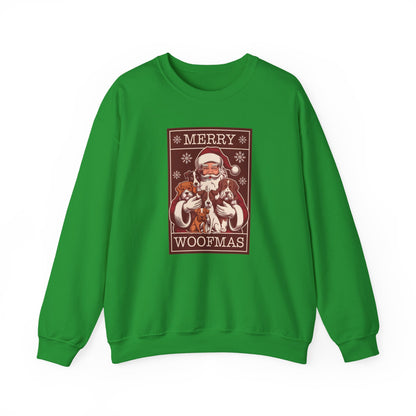 Merry Woofmas Santa Dog Unisex Christmas Sweatshirt