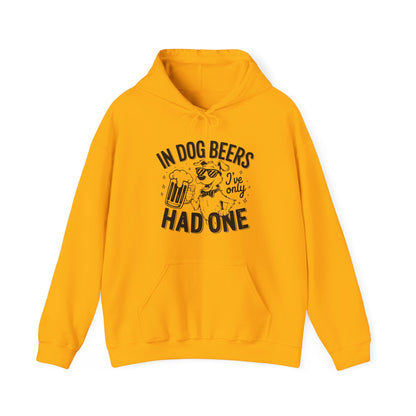 "In Dog Beers" Funny Unisex Hoodie –Perfect for Dog & Beer Lovers