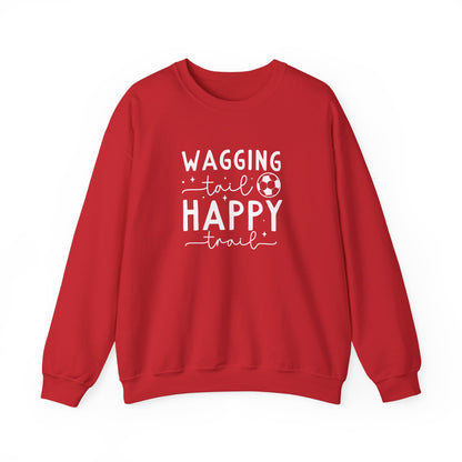 Wagging Tail Happy Trail Sweatshirt | Funny Soccer Dog Gift