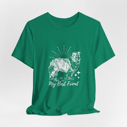 My Best Friend Collie Sketch T-Shirt | Dog Lover Gift