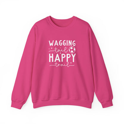 Wagging Tail Happy Trail Sweatshirt | Funny Soccer Dog Gift
