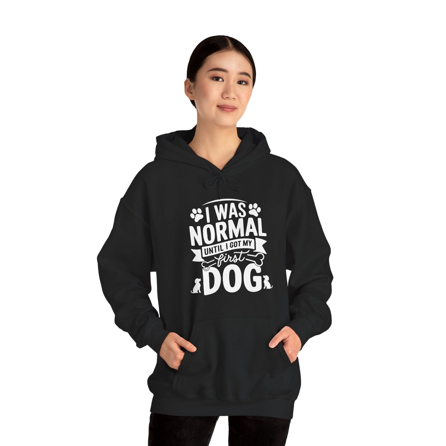 Funny First Dog Hoodie | I Was Normal Pet Lover Sweatshirt