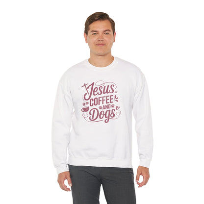 Jesus, Coffee, and Dogs Unisex Sweatshirt