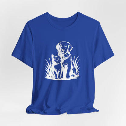 Modern Monochrome Pet Lovers T-Shirt