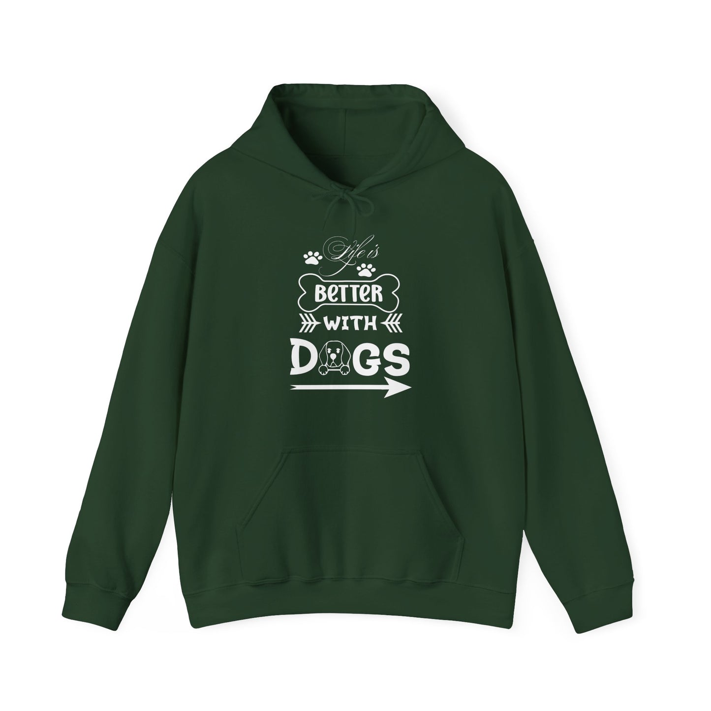 Life Is Better With Dogs - Pet Lover Unisex Hoodie