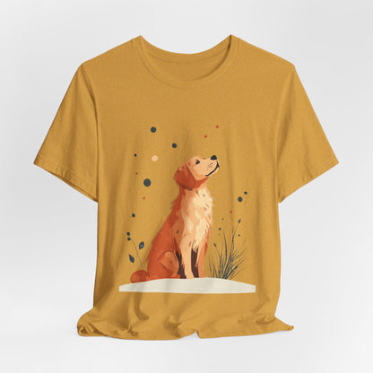 Golden Gaze – Unisex Dog Art T-Shirt