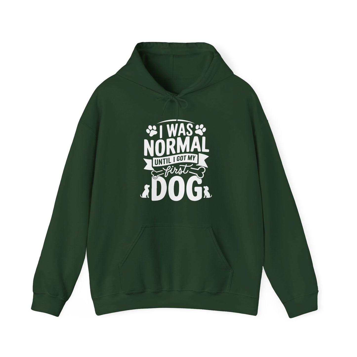 Funny First Dog Hoodie | I Was Normal Pet Lover Sweatshirt