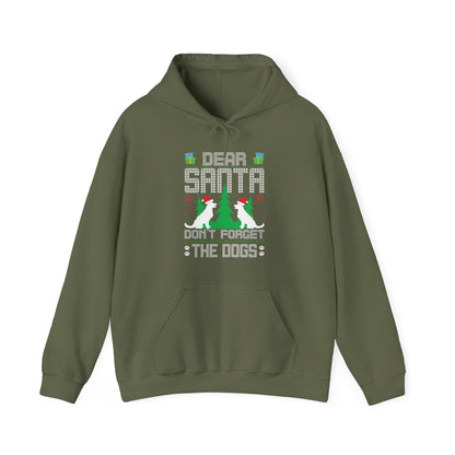 Dear Santa Don't Forget the Dogs – Unisex Holiday Hoodie