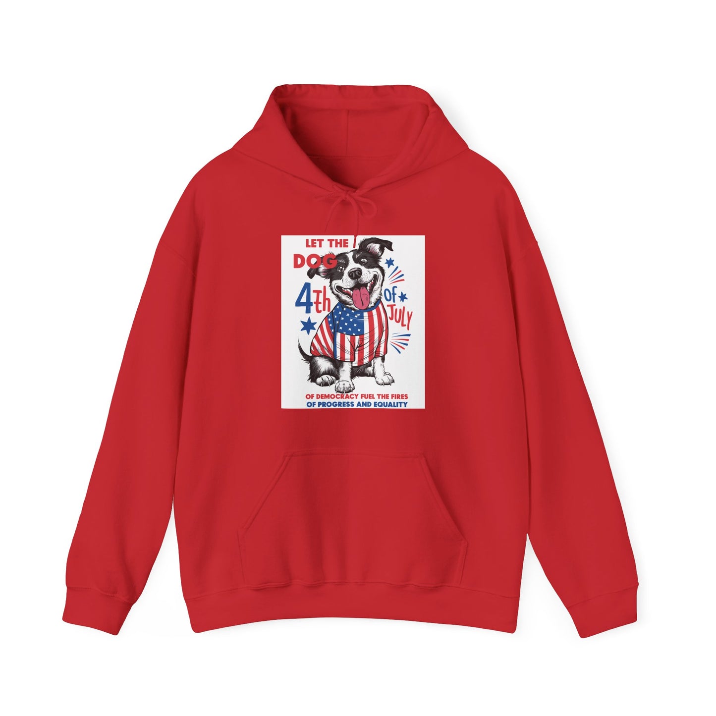 4th of July Dog - American Flag Patriotic Hoodie