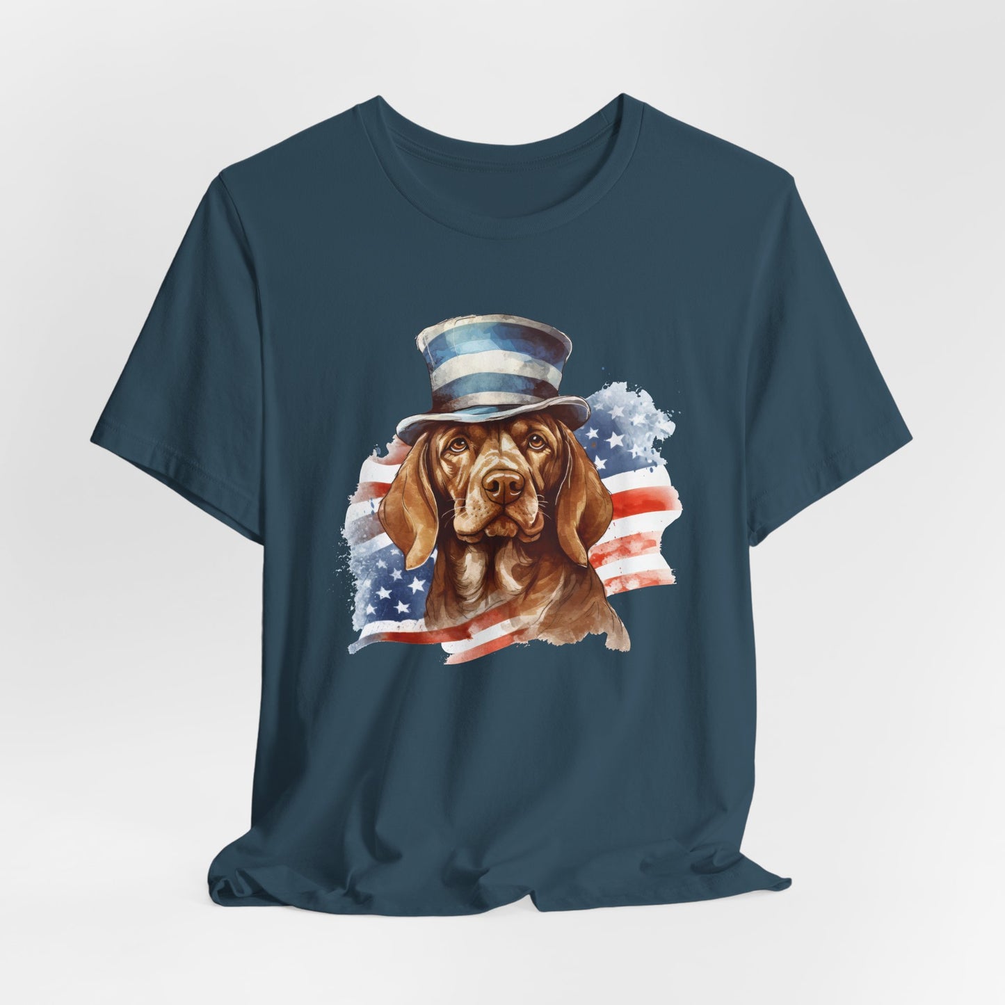 Patriotic Pup Tee – Red, White & Woof!