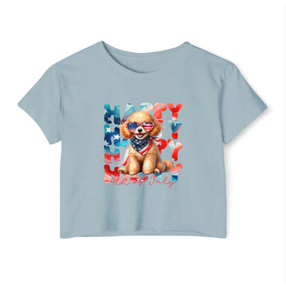 Happy 4th of July Dog Crop Top – Pet Lover Tee