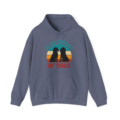 In The Company Of Dogs - Retro Sunset Hoodie