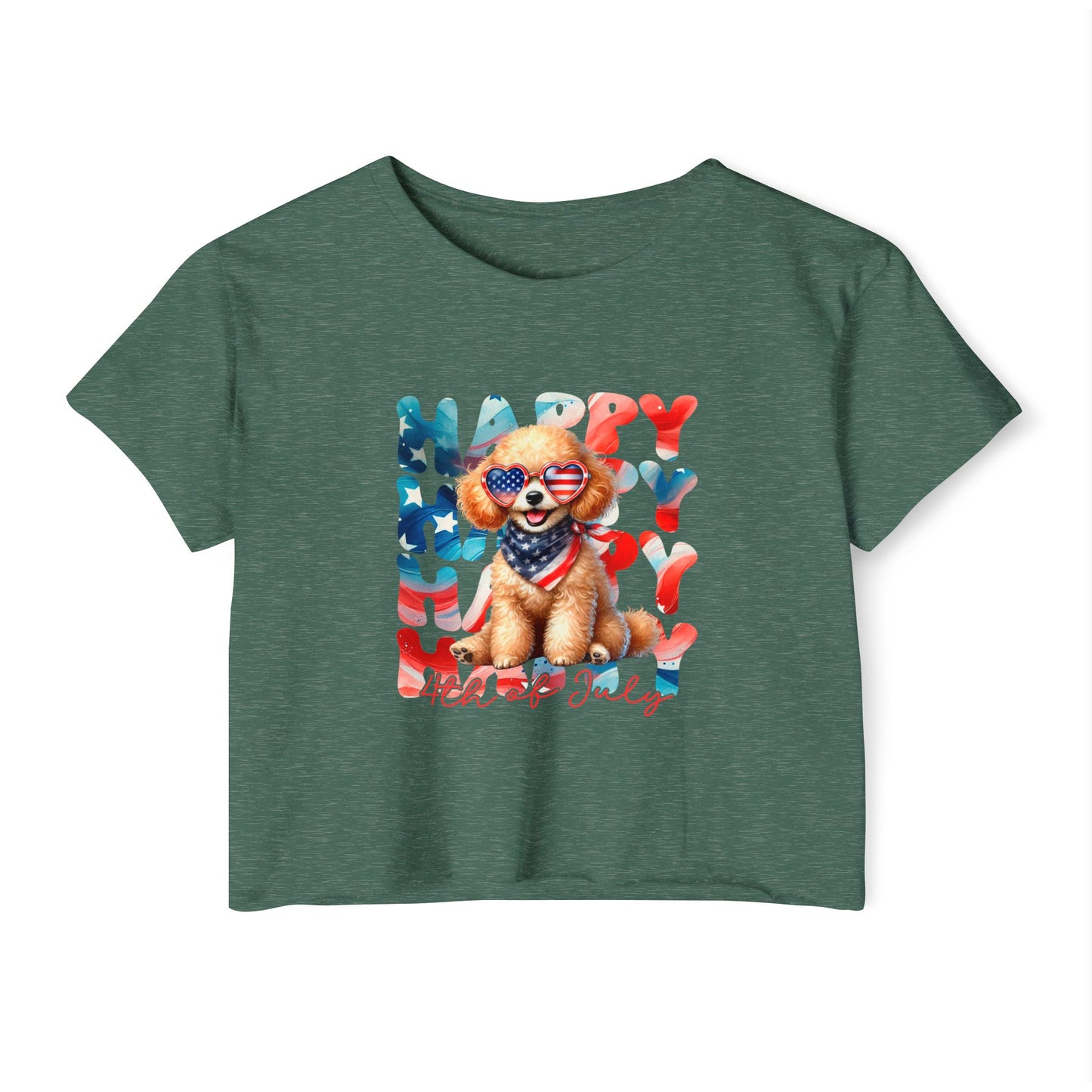 Happy 4th of July Dog Crop Top – Pet Lover Tee