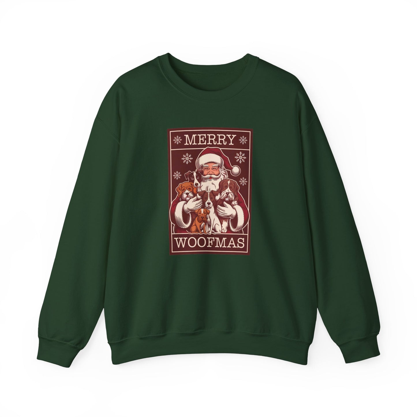 Merry Woofmas Santa Dog Unisex Christmas Sweatshirt
