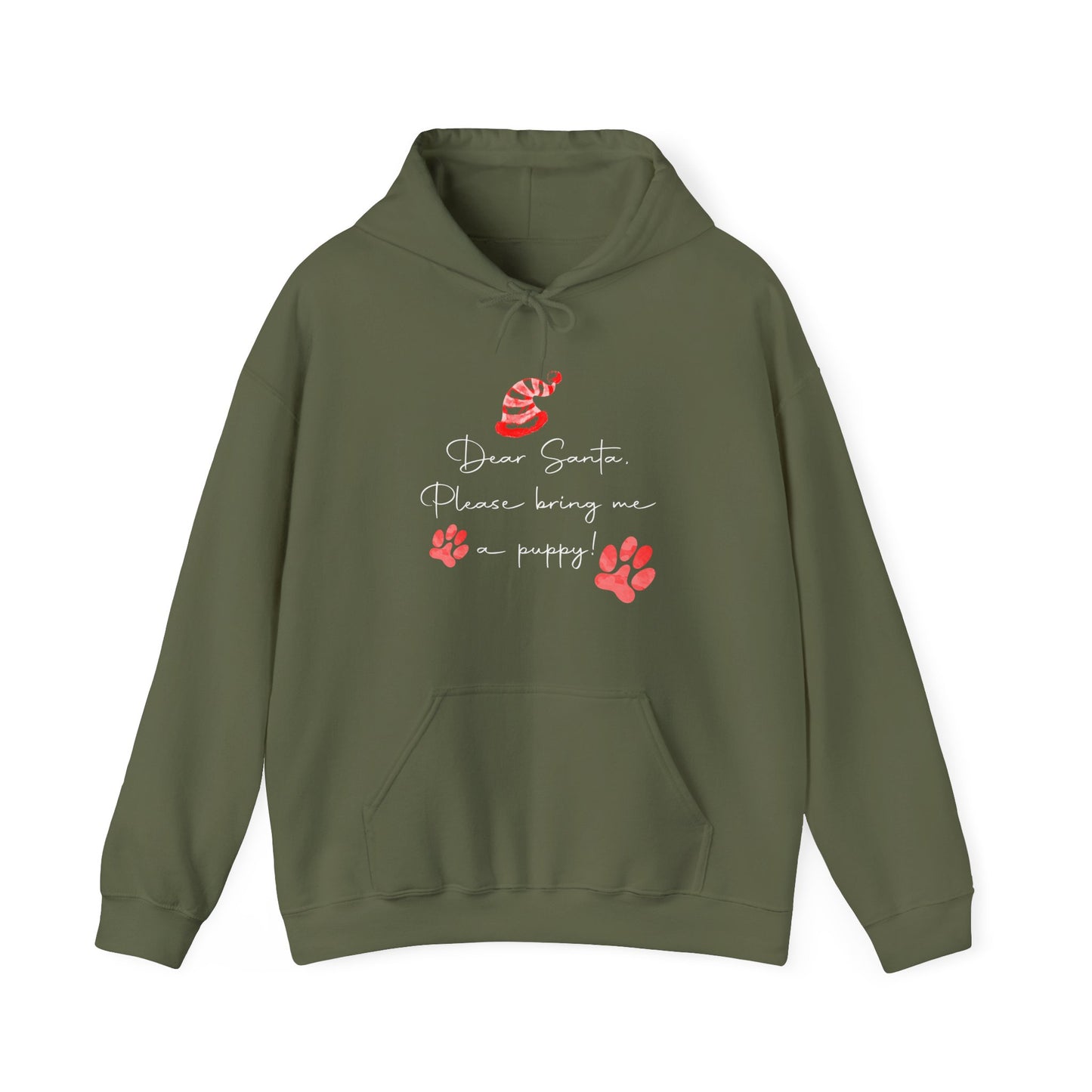 Dear Santa, Bring Me a Puppy - Christmas Hoodie