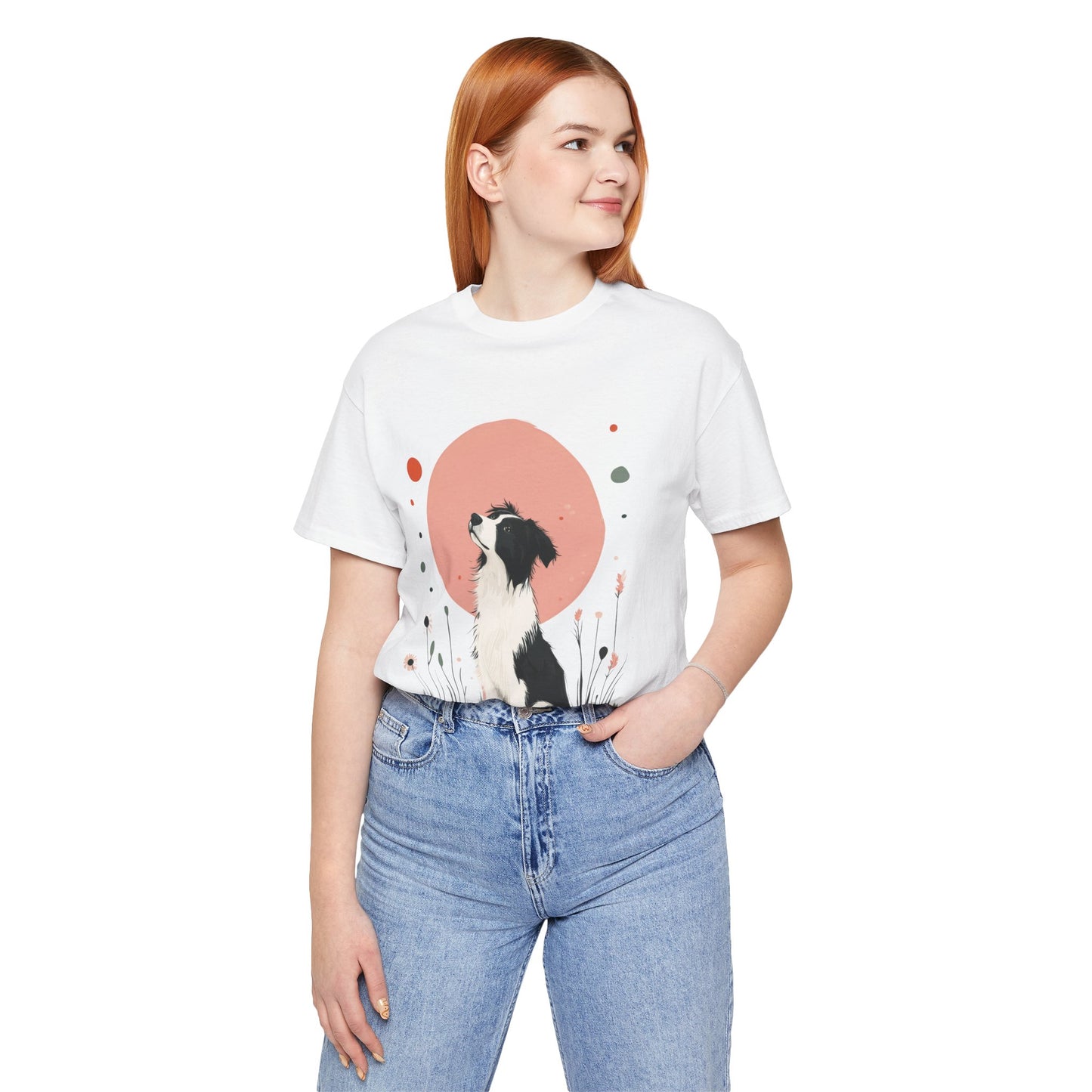 Dreamy Australian Shepherd Minimalist Unisex Tee