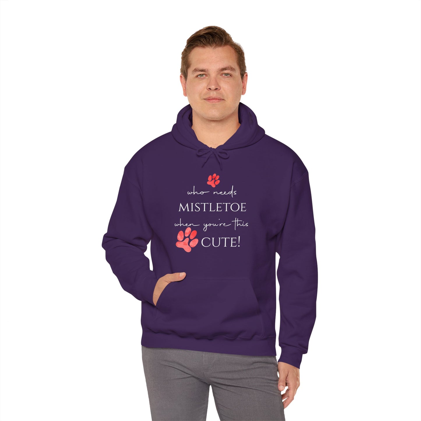 Cute & Cozy Paw Print Holiday Hoodie