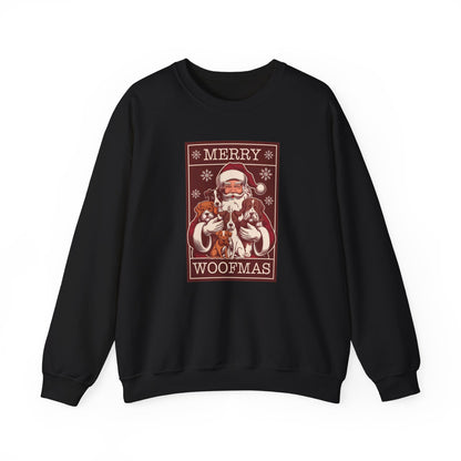 Merry Woofmas Santa Dog Unisex Christmas Sweatshirt