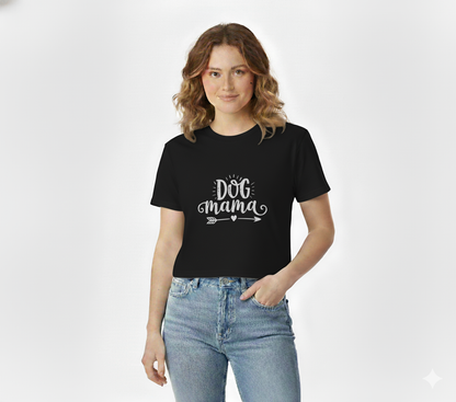 Dog Mama Crop Top – Cute Pet Lover Graphic Tee