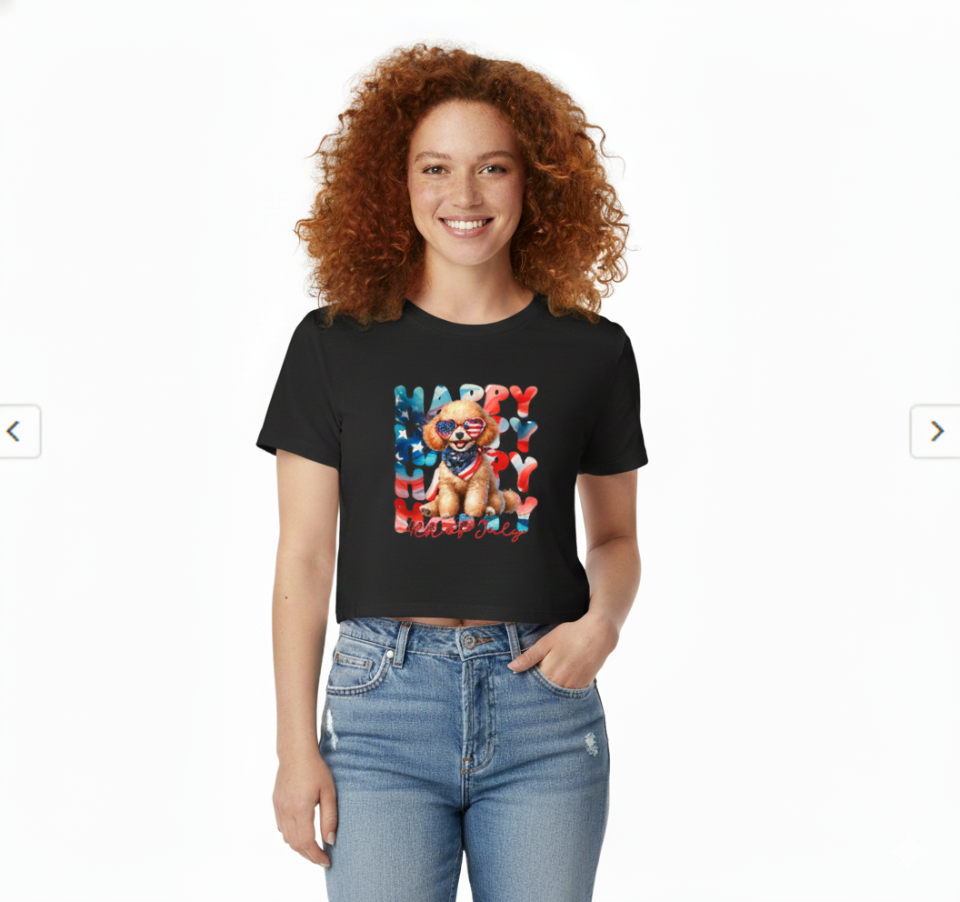 Happy 4th of July Dog Crop Top – Pet Lover Tee