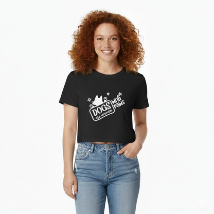 Dogs With Paws Crop Top – Cute Dog Lover Graphic Tee