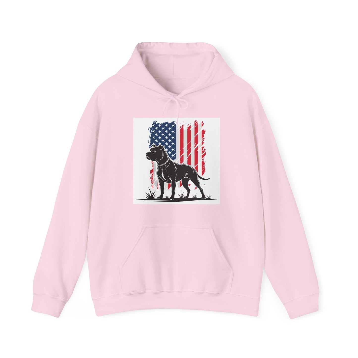Patriotic Pitbull Unisex Hoodie – American Flag Dog Lover