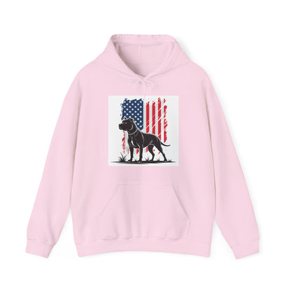 Patriotic Pitbull Unisex Hoodie – American Flag Dog Lover