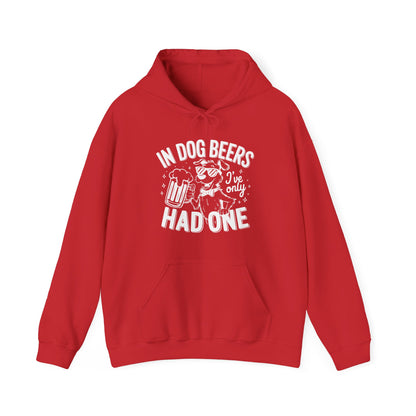 "In Dog Beers" Funny Unisex Hoodie –Perfect for Dog & Beer Lovers