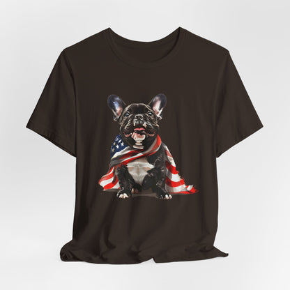 Patriotic French Bulldog Unisex T-Shirt