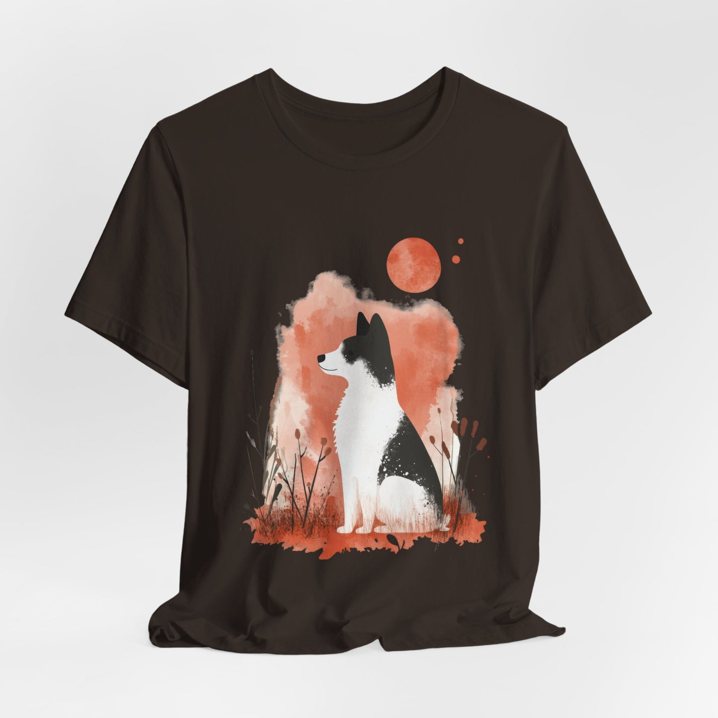 Minimalist Akita Moon Unisex Tee