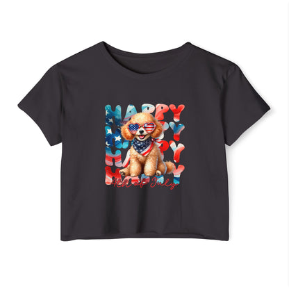 Happy 4th of July Dog Crop Top – Pet Lover Tee