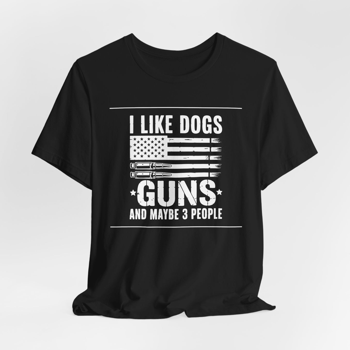"Dogs, Guns & 3 People" Unisex T-Shirt –  Patriotic Tee