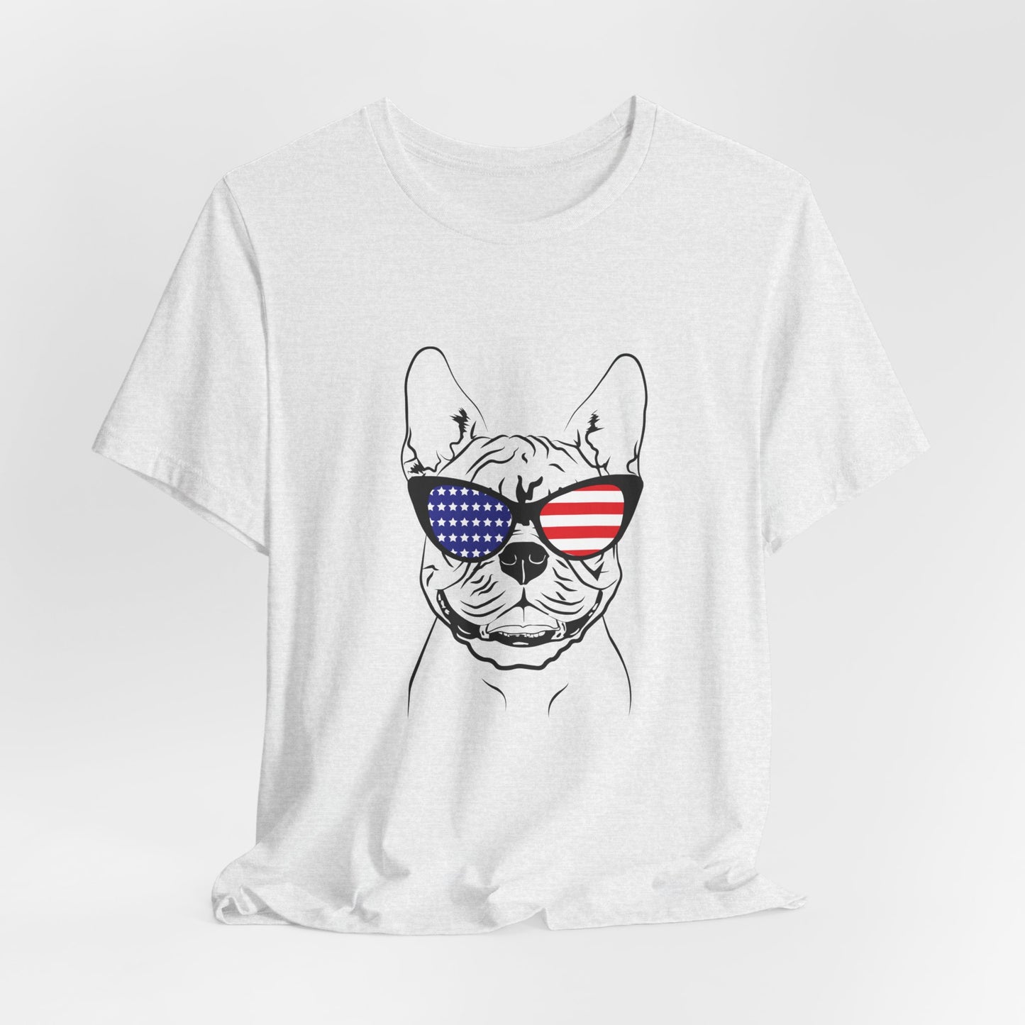 Patriotic French Bulldog T-Shirt – Unisex USA Dog Lover Tee