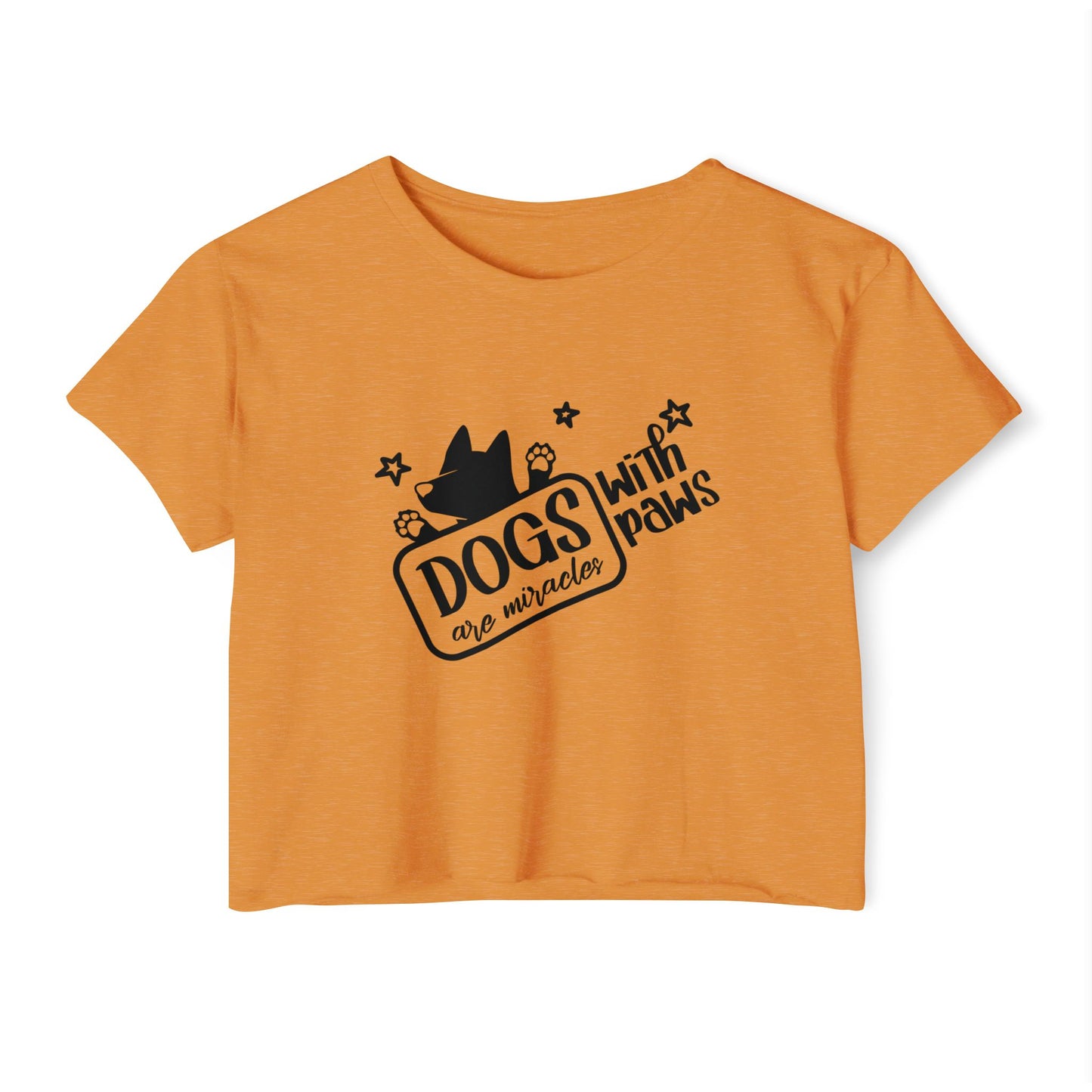 Dogs With Paws Crop Top – Cute Dog Lover Graphic Tee