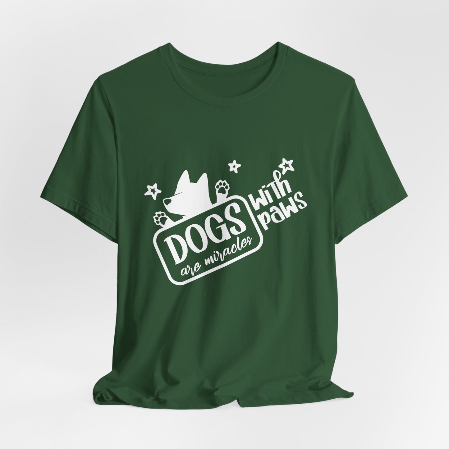 “Dogs are miracle with Paws”  Dog Lover Unisex T-Shirt