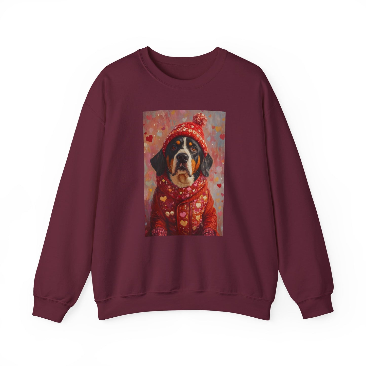 Bernese Love Sweatshirt | Valentine's Dog Sweater Art