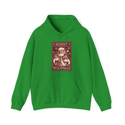 Merry Woofmas Hoodie | Vintage Santa & Dogs Sweater