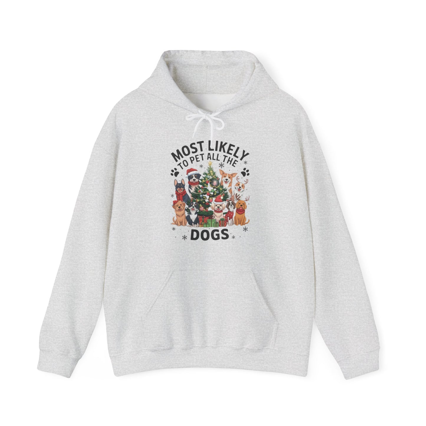 Most Likely To Pet All The Dogs Christmas Hoodie